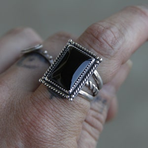 Handmade Sterling Silver Black Onyx Ring