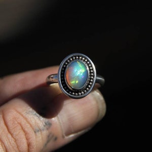 Handgemachte Sterling Silber Opal Ring