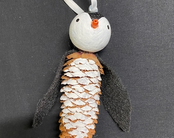 Pinecone Penguin ornament