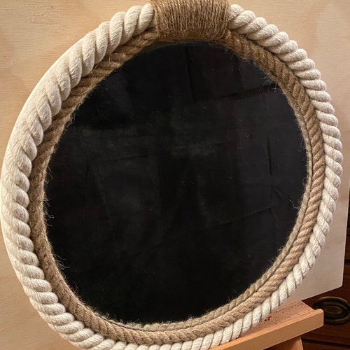 Nautical Coastal Jute Rope Wall Hanging Mirror Etsy