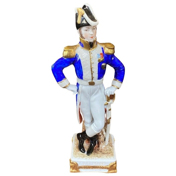 Vtg Exelmans Old Dresden Scheibe-Alsbach Porcelain Napoleonic General Figurine