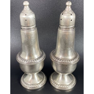Vintage Empire Sterling Weighted 242 Salt Pepper Shaker Set 5in