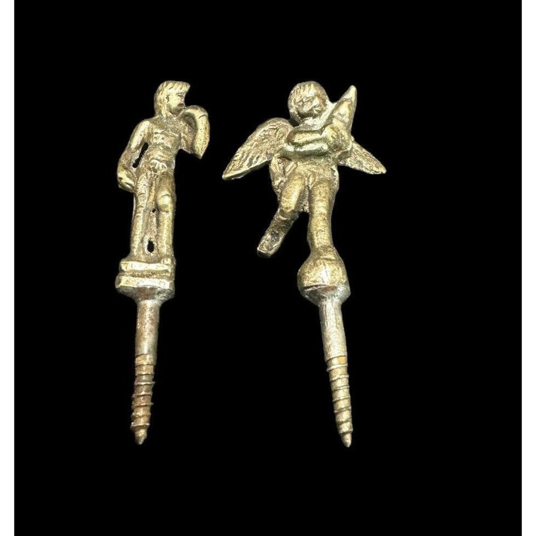 Antique Clock Finials Angel Cherub and Posing Man 2.25 In - Etsy