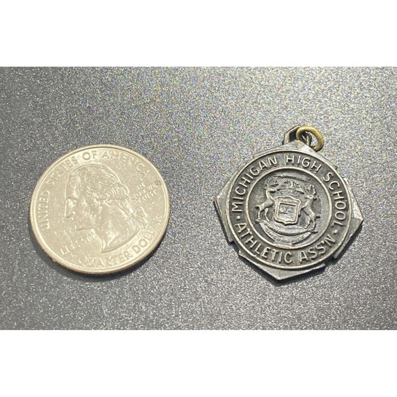 Vintage 1944 Michigan High School Swimming Medal Ster… Gem