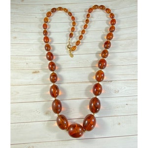 Joan Rivers Necklace Lucite Beaded Gold Tone Designer Vintage