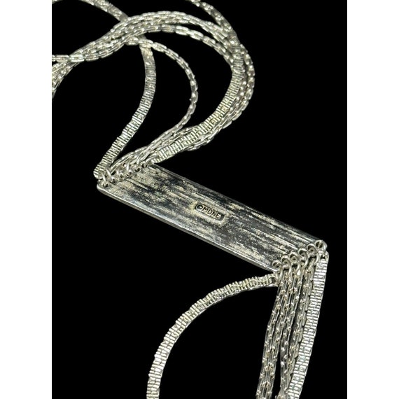Vintage Signed Monet Six Strand Necklace Modernis… - image 7
