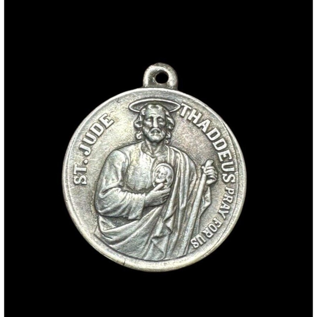 St Jude Thaddeus Pray for Us Sterling Silver Medal Religious Catholic ...
