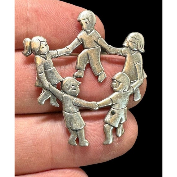 JAMES AVERY 925 Sterling Silver Children Holding … - image 6