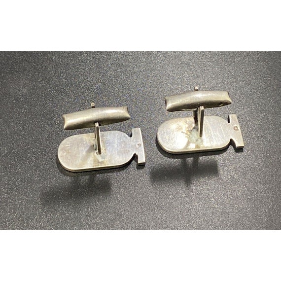 Vintage 925 Cufflinks Hieroglyphics Motif Sterlin… - image 5