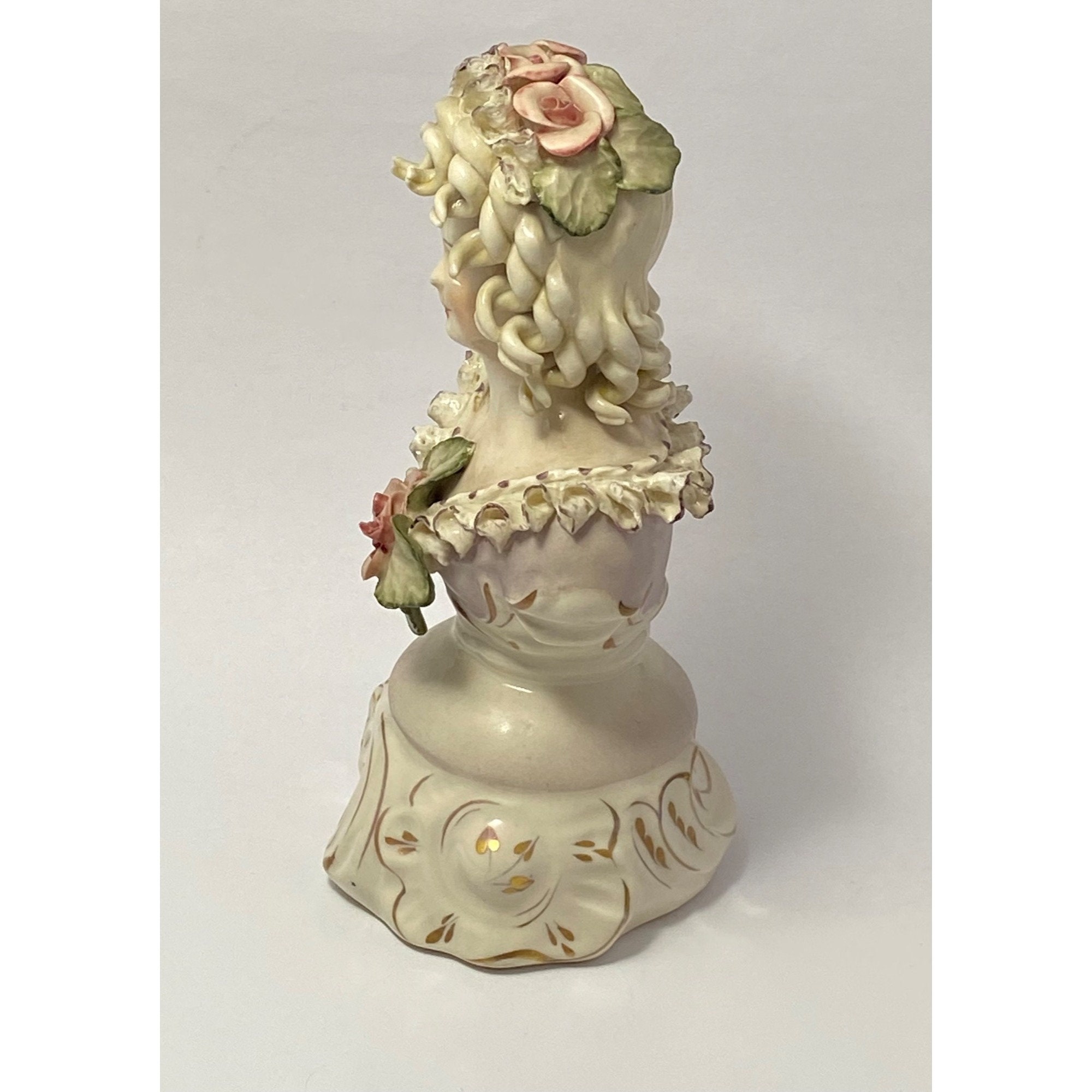 Cordey 4005 Cybis Porcelain Woman Bust Lacy Floral Decoration 1940s 6 3 ...