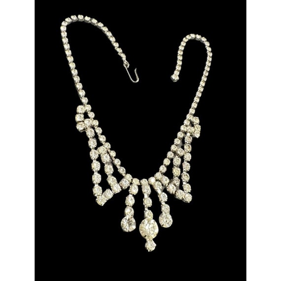 Jewelry Set Art Deco Clear Rhinestone Two Bracele… - image 2