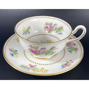 Royal Chelsea Cup Floral Medley Tea Cup & Saucer Vintage Multi Color