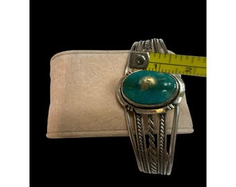 ナバホ族 P A Smith スターリングシルバー ターコイズ カフ