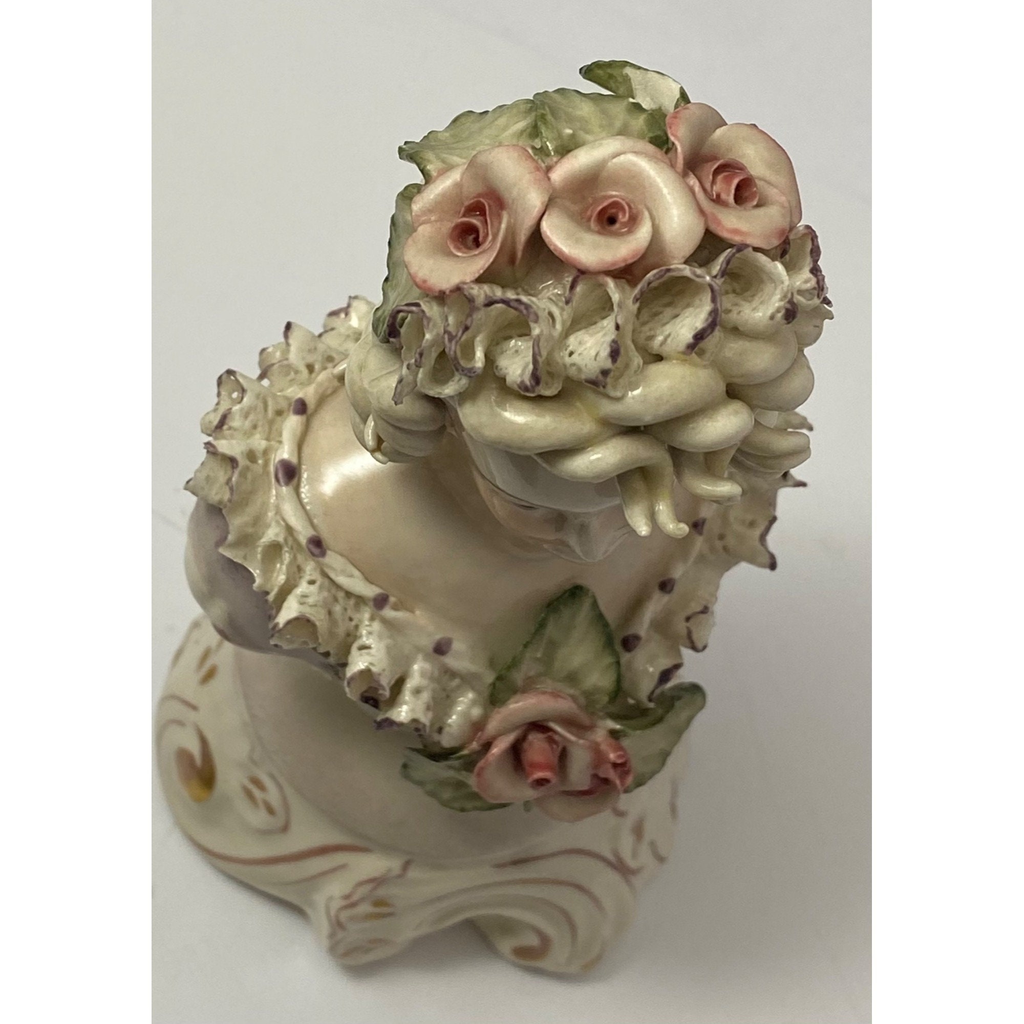 Cordey 4005 Cybis Porcelain Woman Bust Lacy Floral Decoration 1940s 6 3 ...