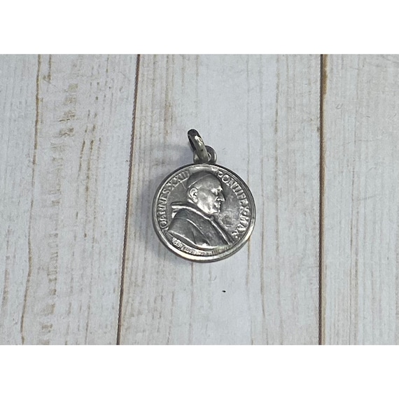 Antique Catholic Religious Medal 800 Silver Saint… - image 5
