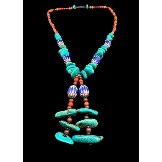 Native American Multi Gemstone Statement Necklace… - image 2