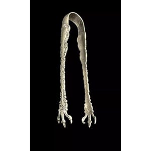 Louis XV Sugar Tongs Whiting Sterling Silver Pat 1891 Mono “M”