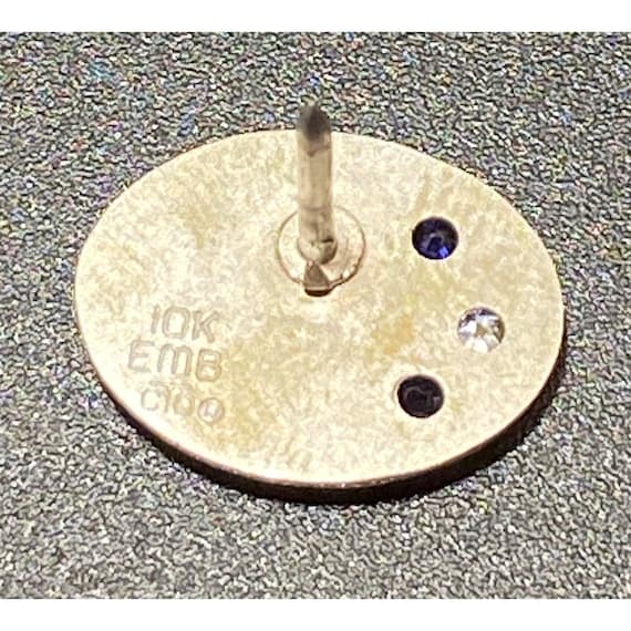 10K EMB CTO Lapel Pin Diamond Sapphire Chips A Two To… Gem