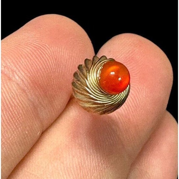 Antique Gold Filled Carnelian Stick Hat Pin - image 5