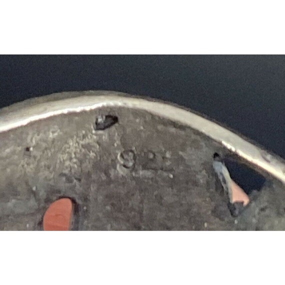 Vintage Sterling Silver Amethyst Ring Pebbled Orn… - image 7
