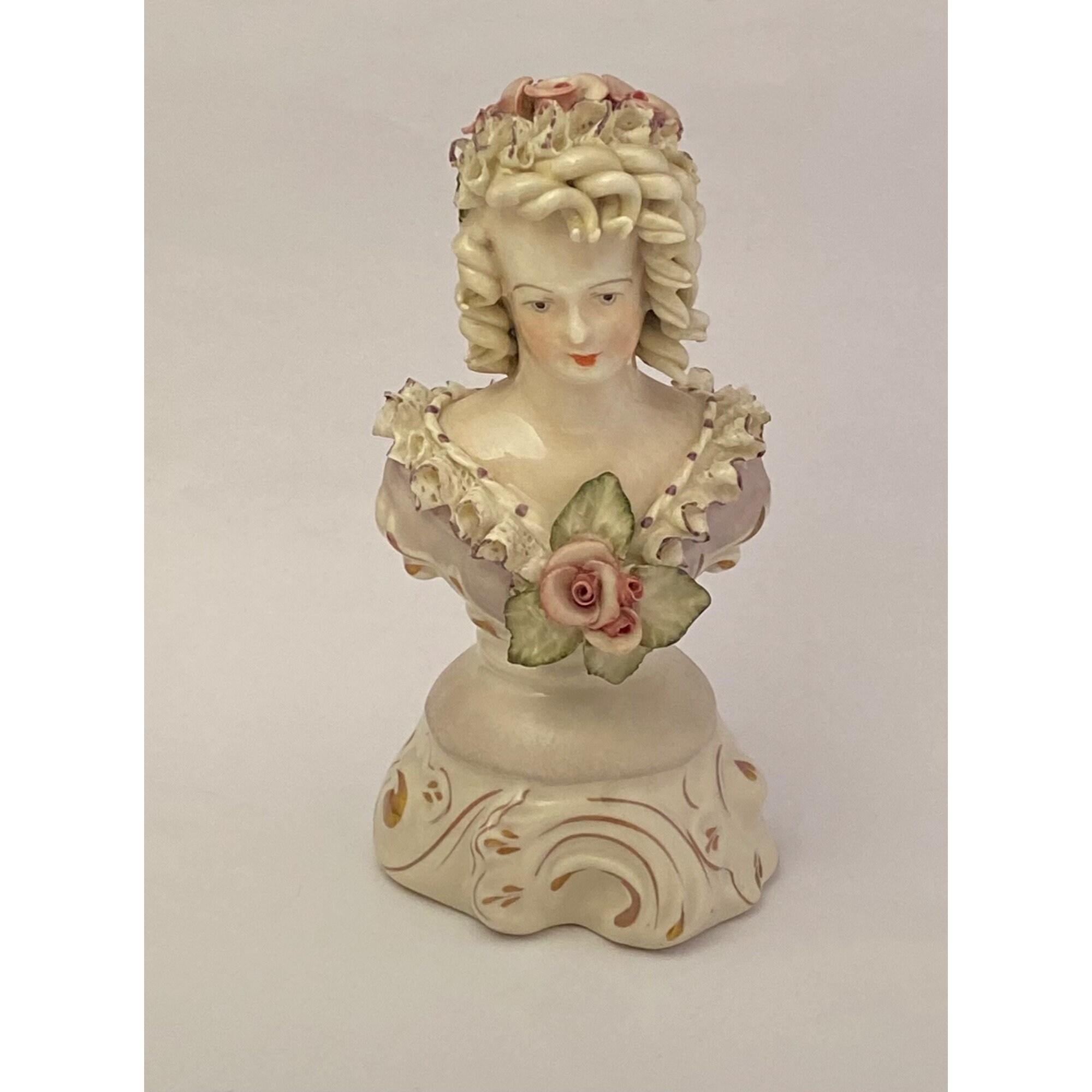 Cordey 4005 Cybis Porcelain Woman Bust Lacy Floral Decoration 1940s 6 3 ...