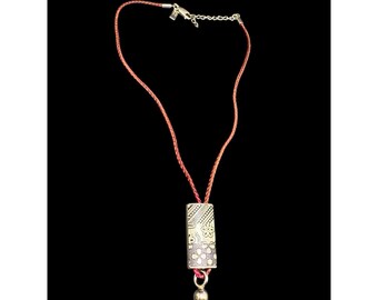 アクセサリー Archive KENZO 925 Silver Coin Necklace Kenzo Paris 925 Necklace Sterling Silver Flower Pendant Red Silk