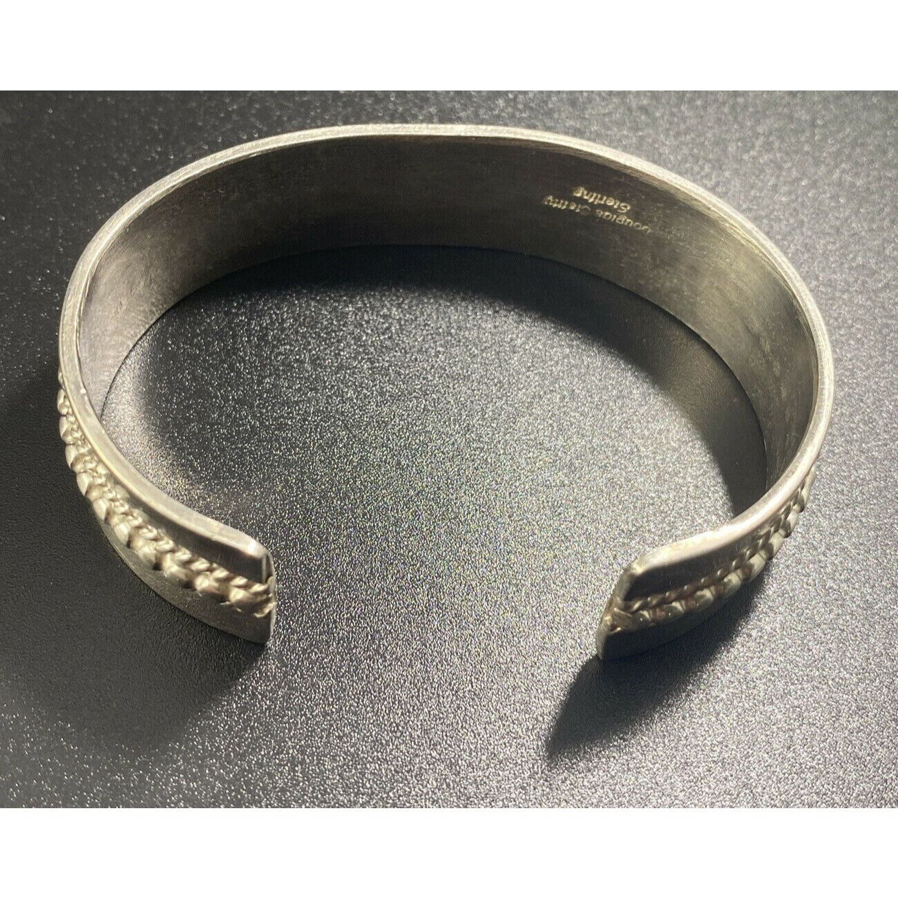 DOUGLAS ETSITTY Navajo Sterling Silver Cuff Bracelet Native