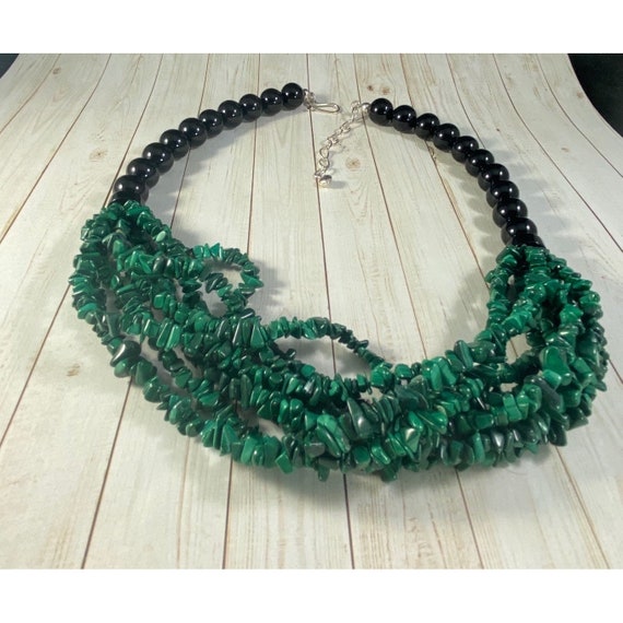 Jay King DTR Necklace Black Chalcedony Malachite … - image 6