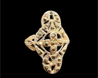 Vintage Sterling Silver Marcasite Ring Art Deco Size 5.5