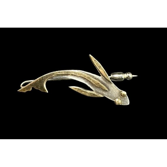 Mid Century Modern 14k And Sterling Silver Fish B… - image 6