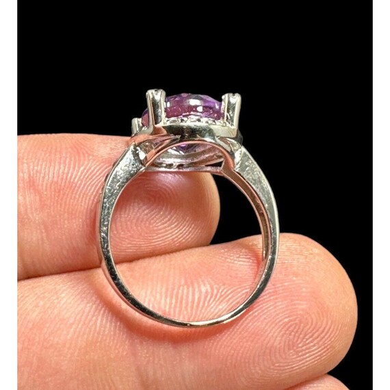 Signed PJC 925 Sterling Silver, Amethyst, and CZ … - image 4