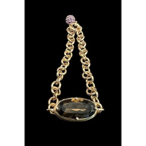 Michelle Albala 925 Bracelet Topaz Gemstone Toggle Link Vermeil Sterling Silver
