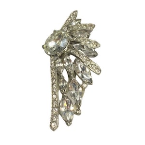 Vintage Eisenberg Original Rhinestone Fur Clip Art Deco