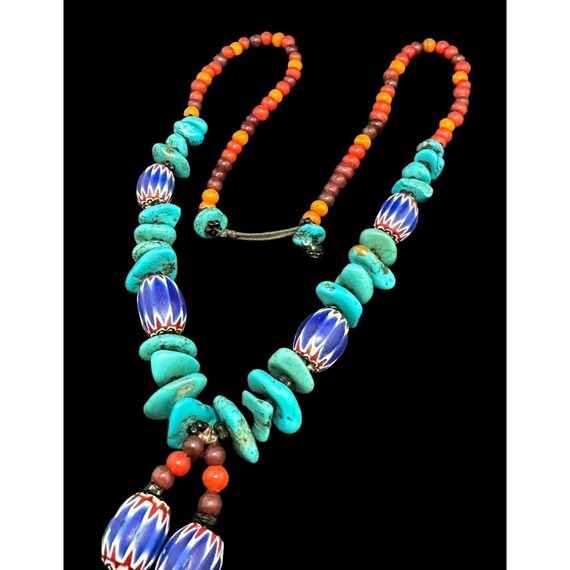 Native American Multi Gemstone Statement Necklace… - image 5