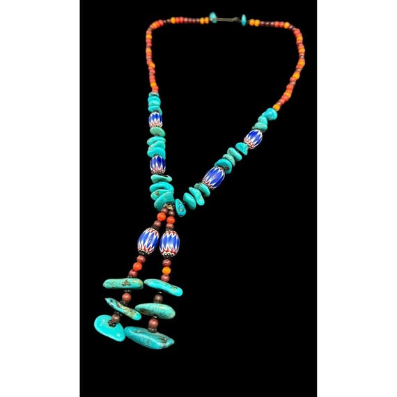 Native American Multi Gemstone Statement Necklace… - image 3