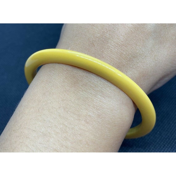 Vintage Bangle 1940s Yellow Mustard Corn Chunky Ge