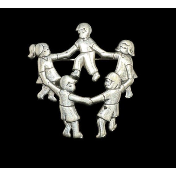 JAMES AVERY 925 Sterling Silver Children Holding … - image 2