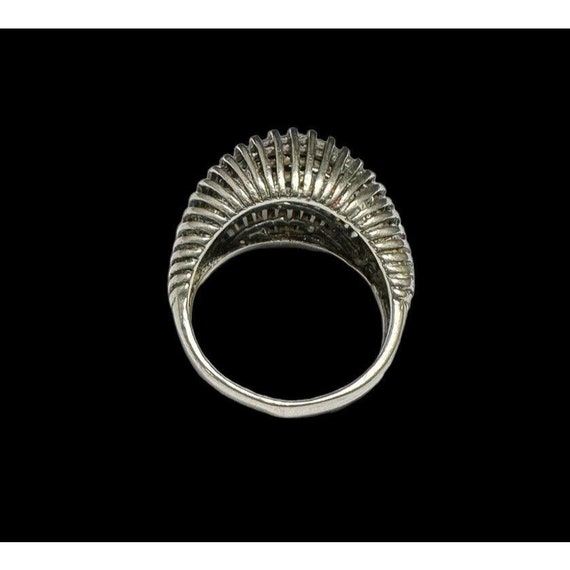 Vintage Sterling Silver Basketweave Ring Open Wor… - image 6