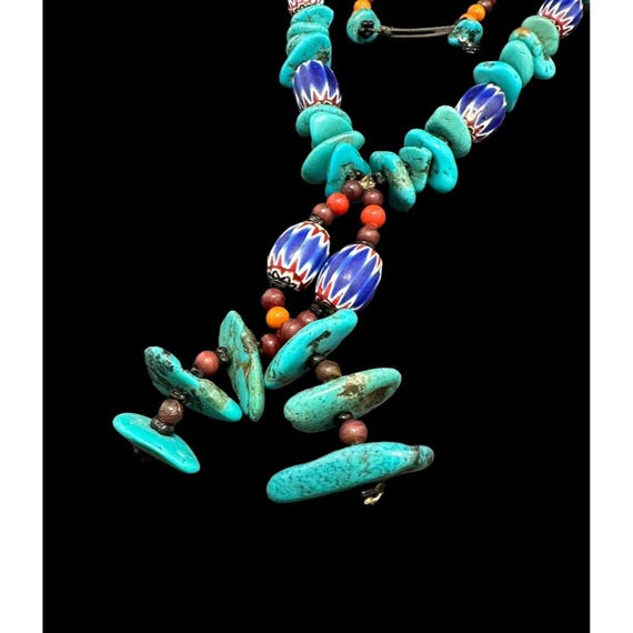 Native American Multi Gemstone Statement Necklace… - image 6