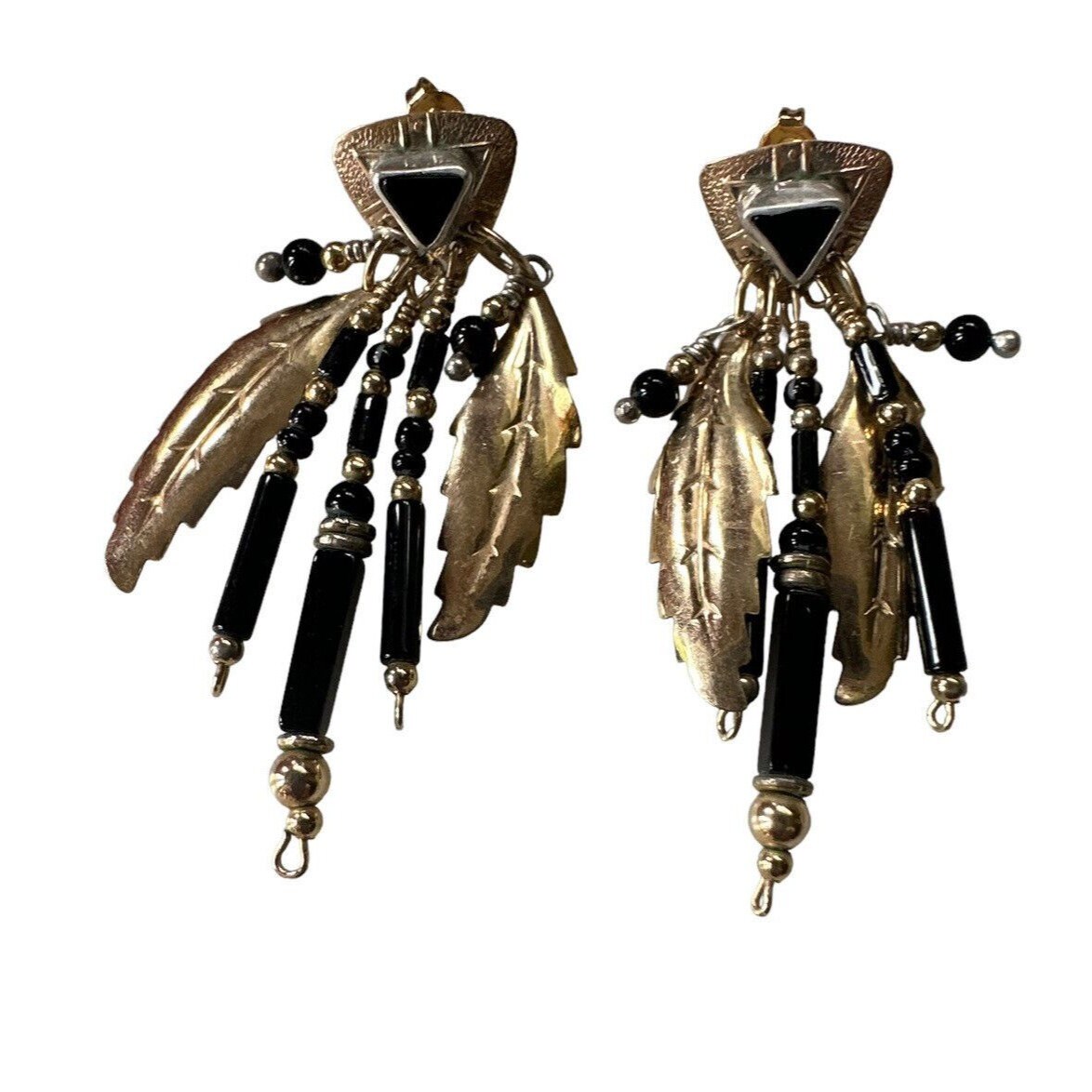 Boucles D'oreilles Pendantes Tabra - Argent 925 - Style Bohème Vintage - Naturel