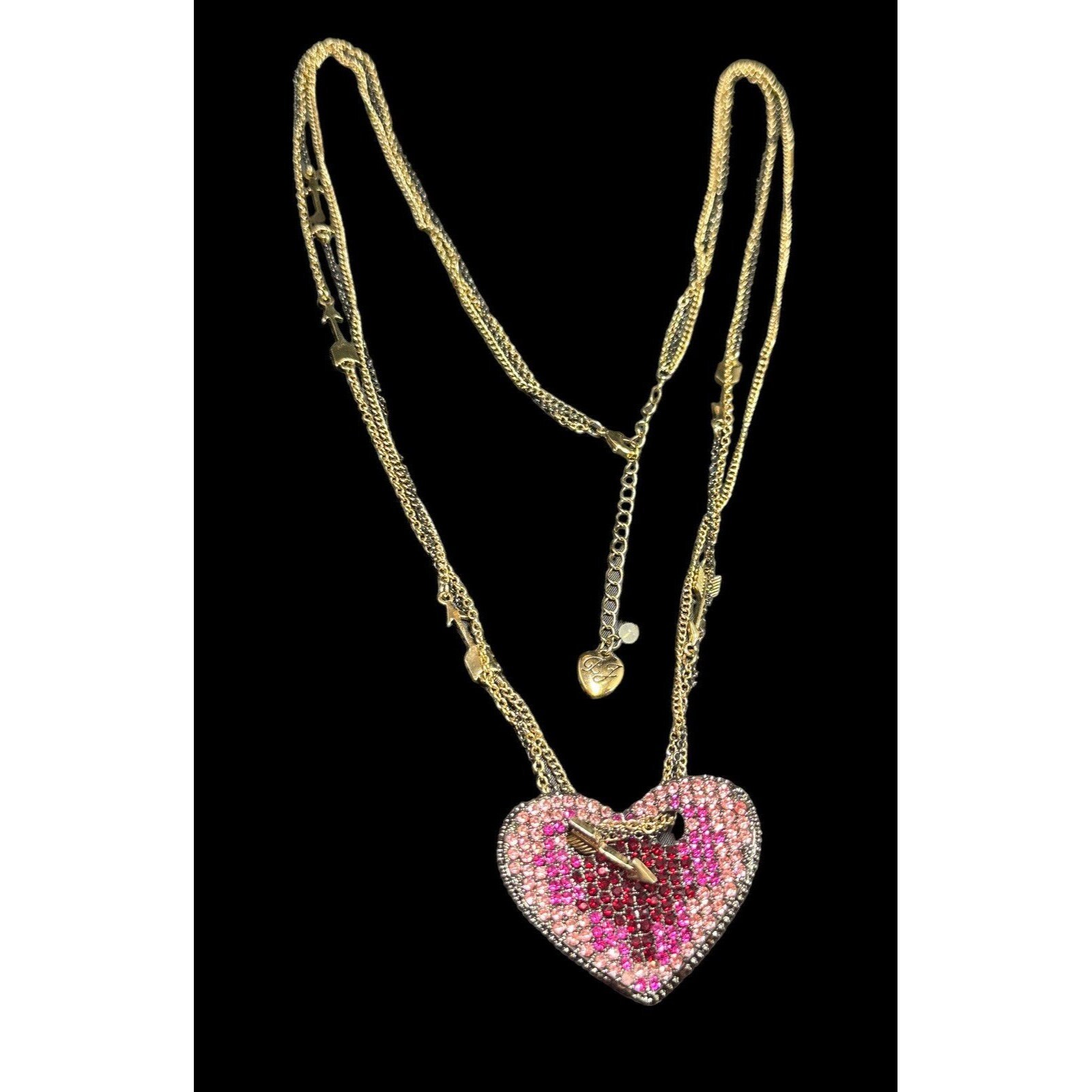 Betsey johnson love necklace deals