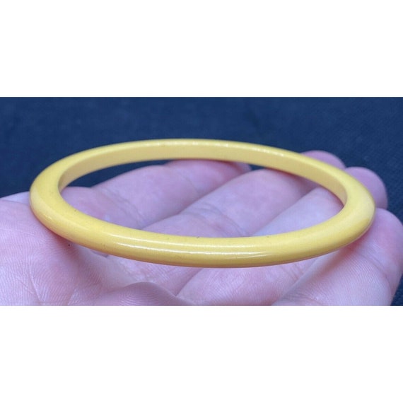 Vintage Bangle 1940s Yellow Mustard Corn Chunky G… - image 6