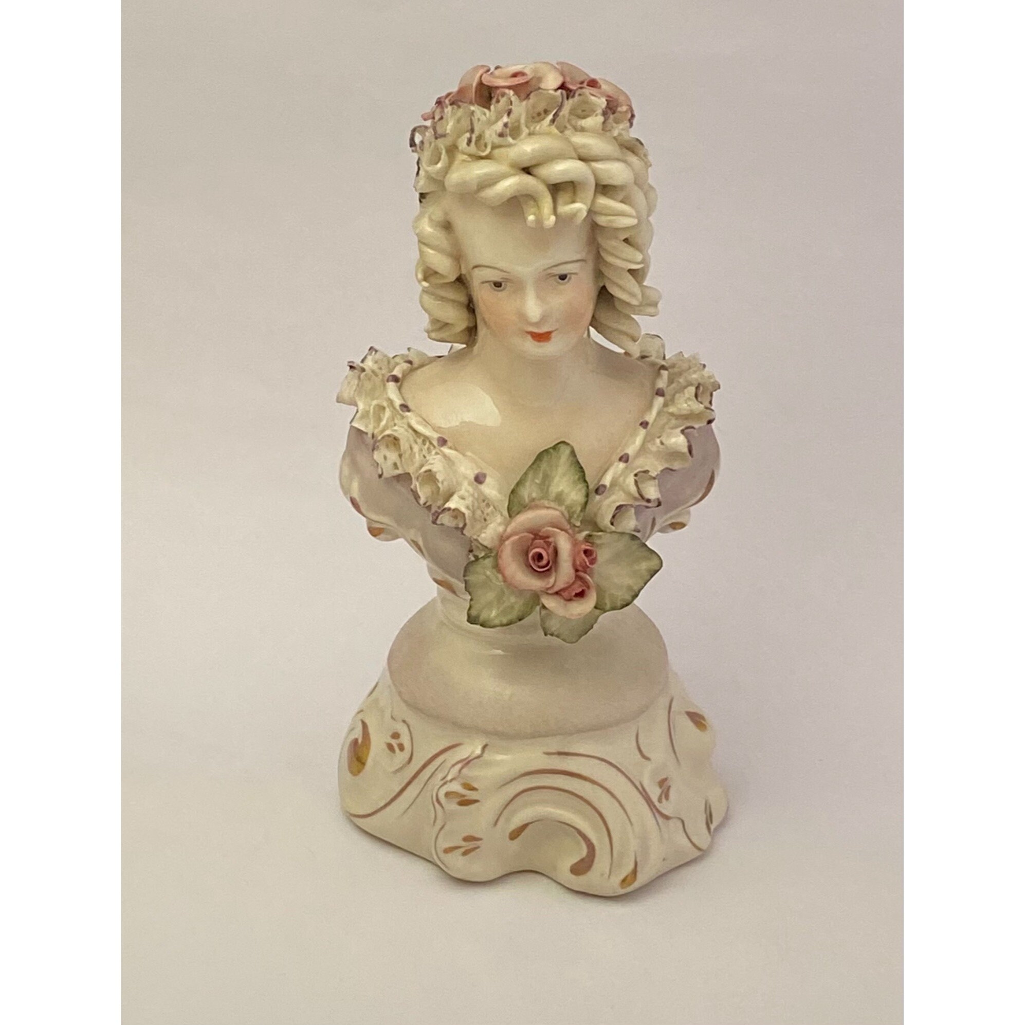 Cordey 4005 Cybis Porcelain Woman Bust Lacy Floral Decoration 1940s 6 3 ...
