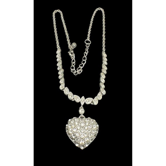 Vintage KJL Kenneth Jay Lane Pave Clear Crystal H… - image 1