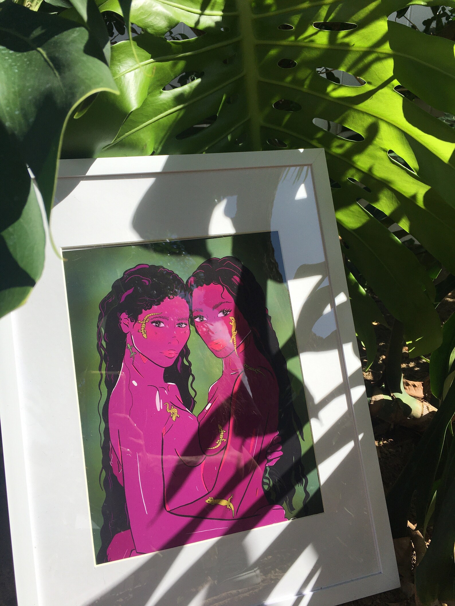 Mo'o Wahine Gecko Damas Arte Impresión Arte de la pared | Etsy