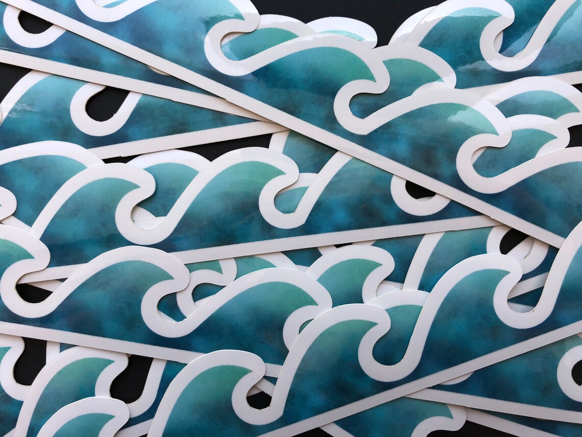 Wave Sticker Etsy