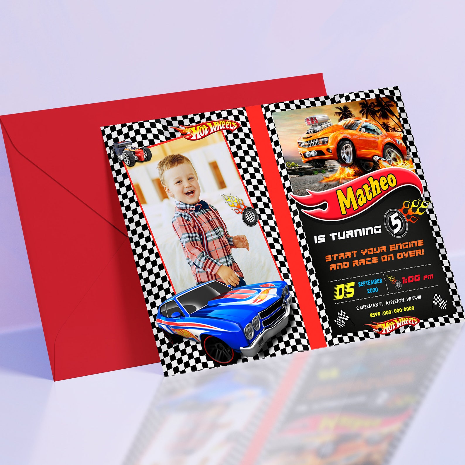 Printable Hot Wheels Birthday Invitation Printable Digital | Etsy