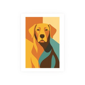 Mid-Century Modern Labrador Retriever Poster: Hundeliebhaber Wandkunst