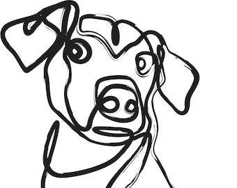 Custom Pet Portrait (Line Drawing)