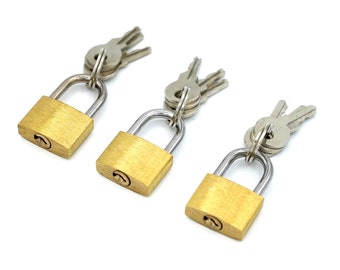 Accessoires: 3 kleine bondage hangslotjes 20 mm